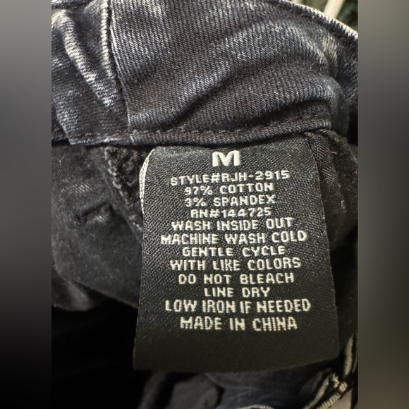 AMERICAN‎ RAZI| Women’s Gray/Black Acid Wash Stretchy Jean Utility Pants - Picture 7 of 10